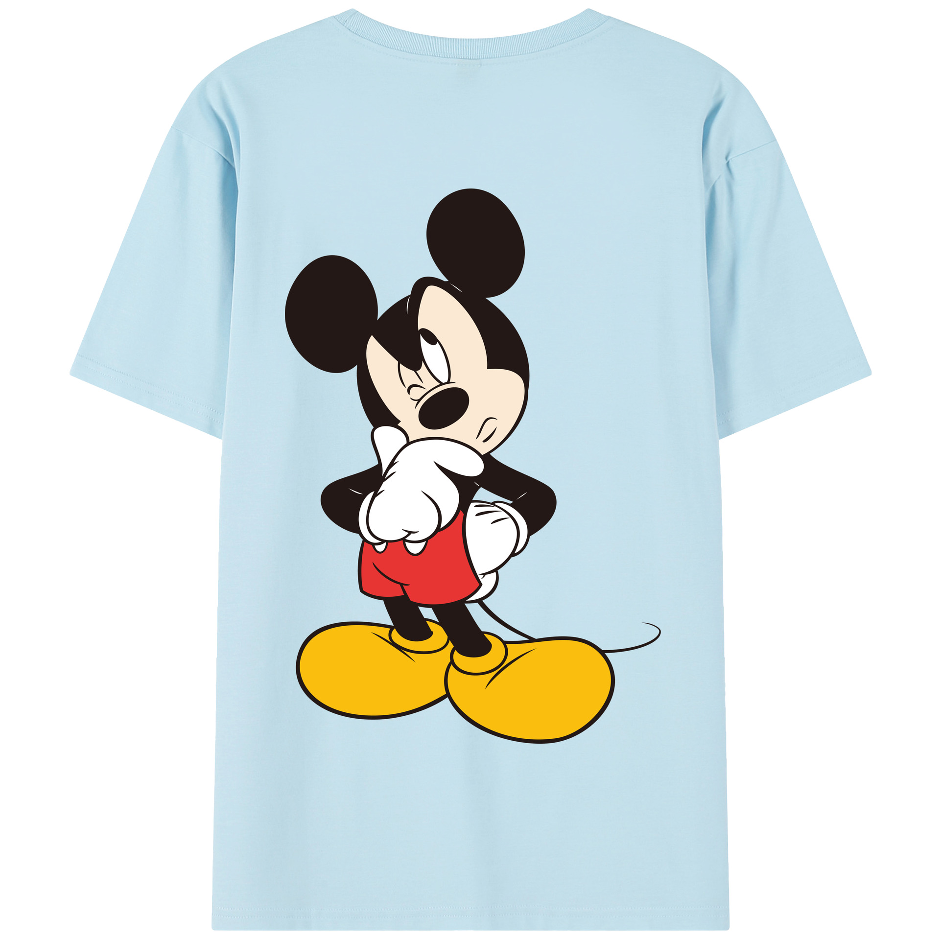 （画像用） ミッキーマウス Mickey Mouse 綿100％半袖Tシャツ（背面プリント）